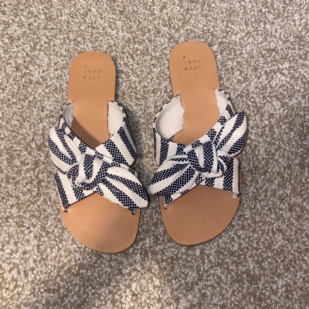 Blue & White Sandals